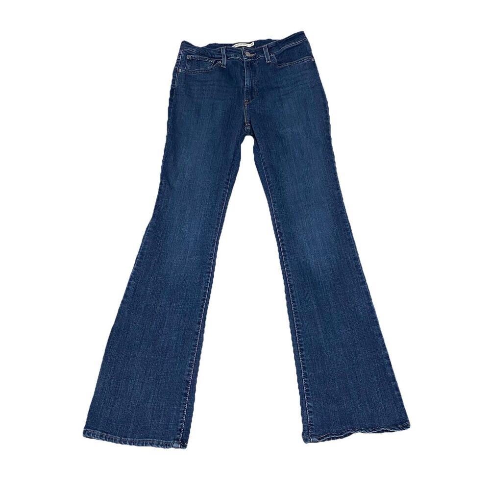 Levis 725 Jeans Womens 29 Blue High Rise Bootcut Boho Western Stretch Denim